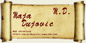 Maja Dujović vizit kartica